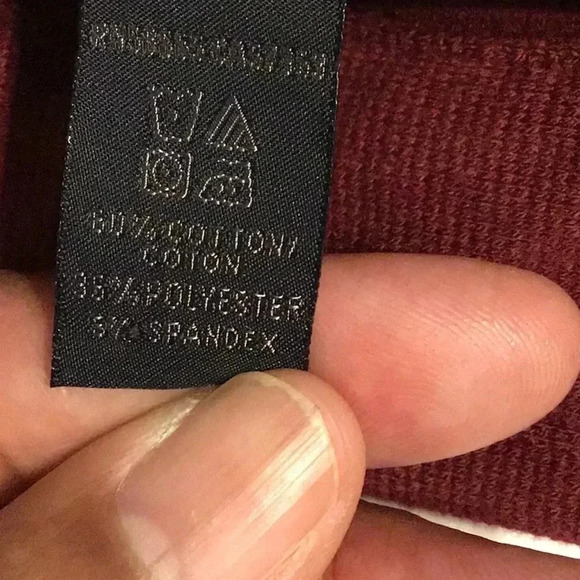 14th & Union Button Front Shirt Maroon Size Medium - Picture 3 of 7